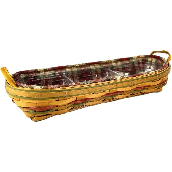 Longaberger 2000 Autumn Reflections Small HARVEST BLESSINGS BASKET 2 Protectors - Picture 1 of 12